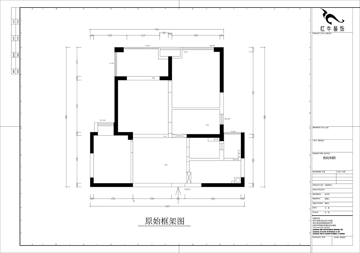 孟宪涛|雅居乐花园23-2-2502-88㎡-简约中古风格|3室2厅2卫|老房装修|定制家|全包12万|00_01原始结构图