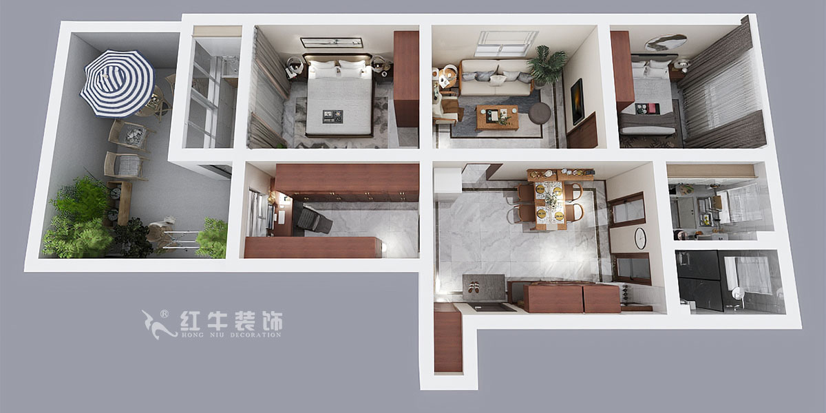 蔡成昊_花园路11号25-104-90㎡-现代简约风格_3室2厅1卫(老房装修)_定制家¥128966_全包12