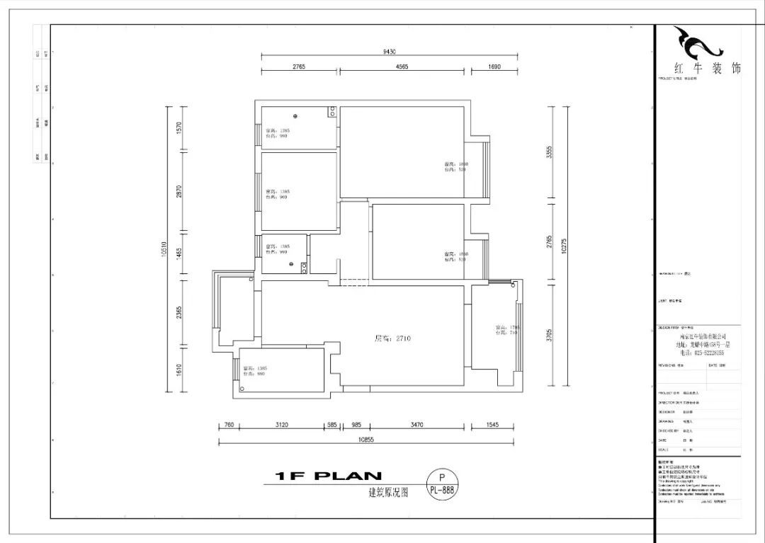 张智猿_领航国际设计--电建洺悦府105㎡轻奢混搭02户型分析_建筑原况图