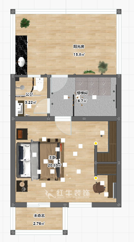 陆利民_香地美舍602-156㎡-新中式风格_5室2厅3卫(新房装修)_定制家¥208000_全包25万00_12四楼彩平图