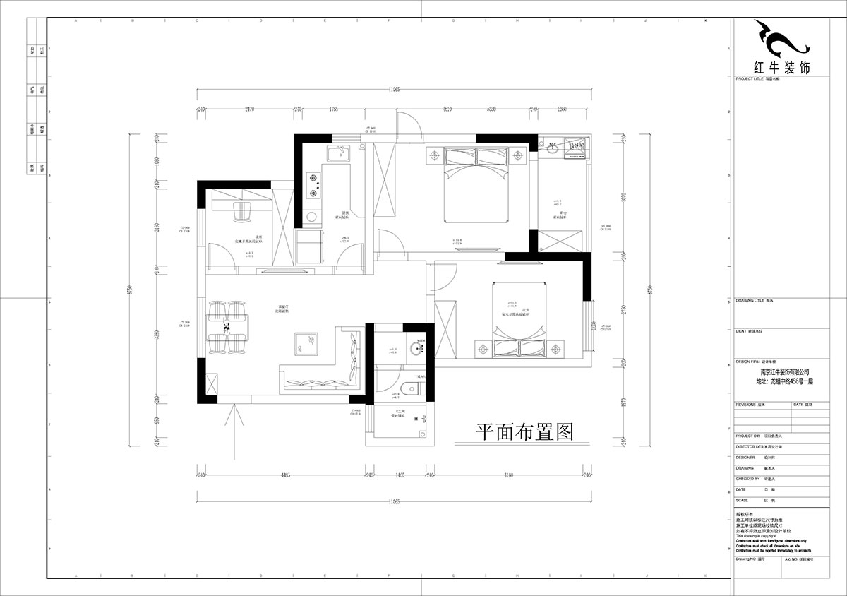 孟宪涛|花岗幸福城玉兰园10-201-90㎡-现代简约风格|3室1厅1卫|老房装修|定制家|全包13万|00_02平面布置图