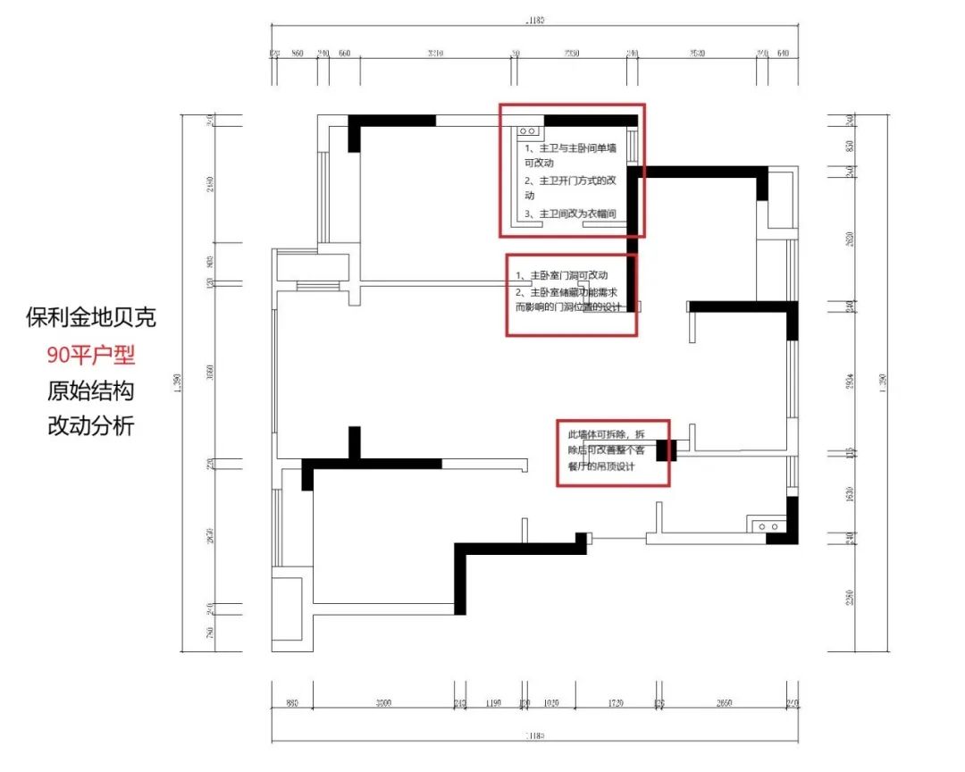 领航国际设计--保利金地贝克90㎡现代简约03户型分析
