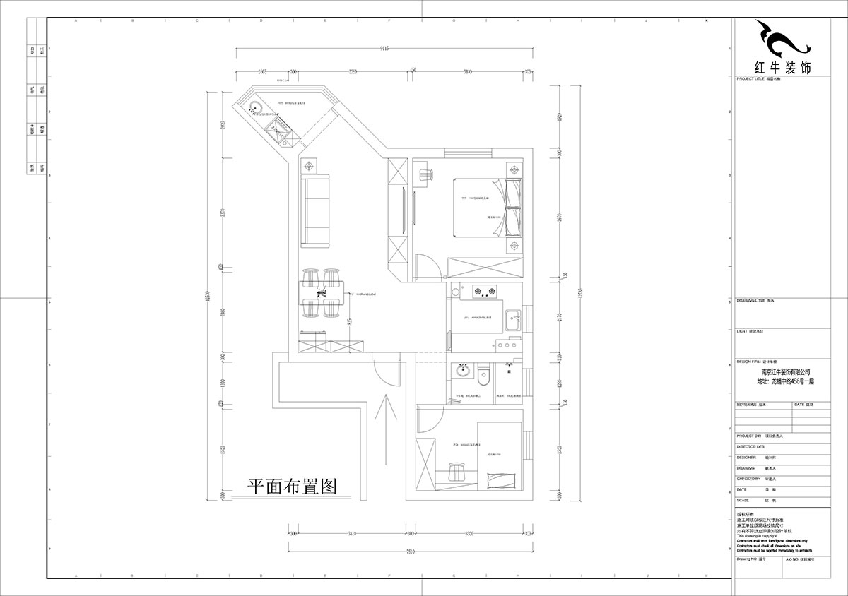 孟宪涛|北门桥10号1508室-85㎡-现代简约风格|2室2厅1卫|老房装修|定制家|全包12万|00_03平面布置图