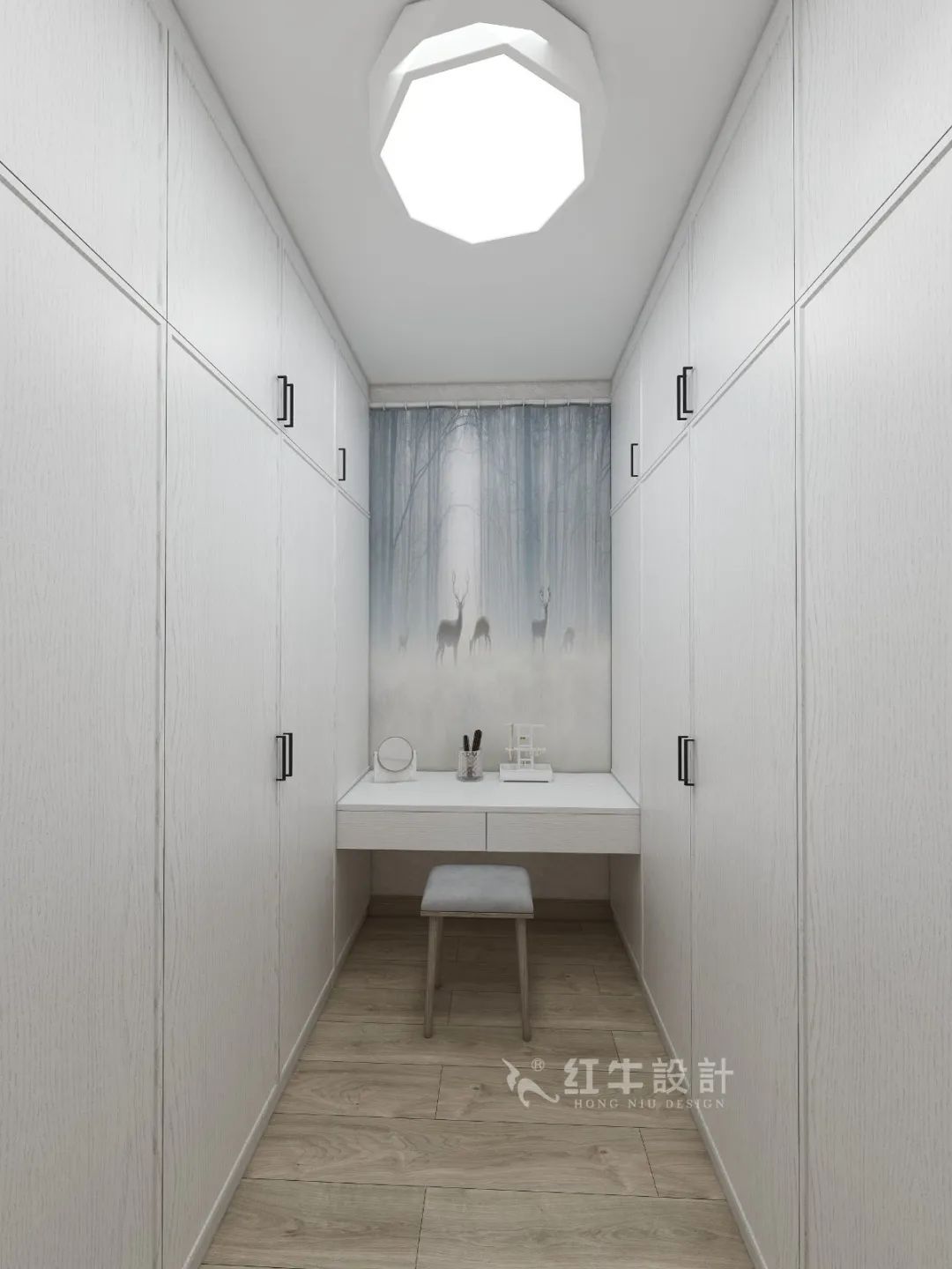 刘萍萍_花岗鸿福城132㎡现代简约风格_两套小户型打通变大宅,中西双厨房+衣帽间打造品质生活!13衣帽间