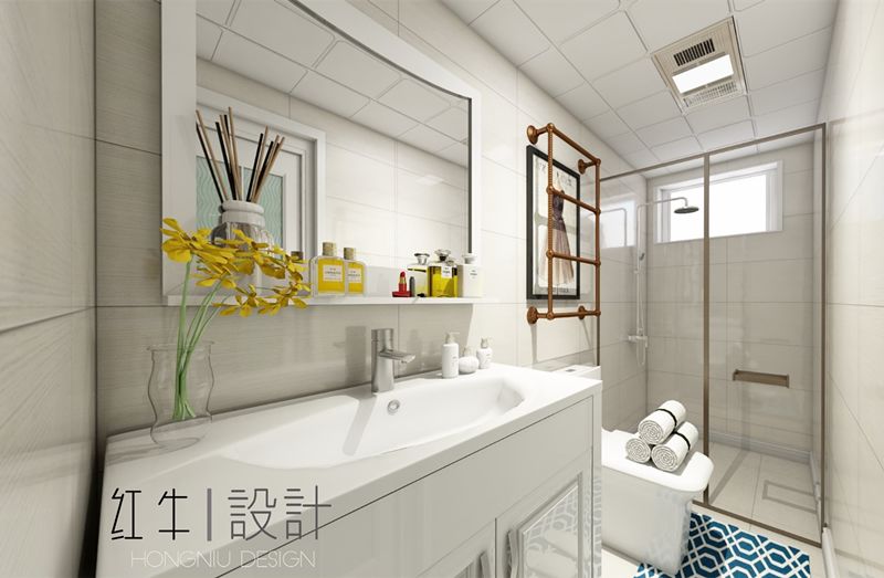 南京云南路西桥花苑79平米现代简约风格装修 温馨浪漫09卫生间