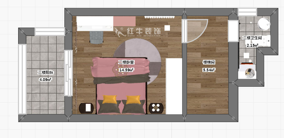 陶阳_金陵名人居1-8号-602-120㎡-现代简约风格_3室2厅2卫(二手房装修)_定制家¥129560_全包13万00_06彩平图二楼