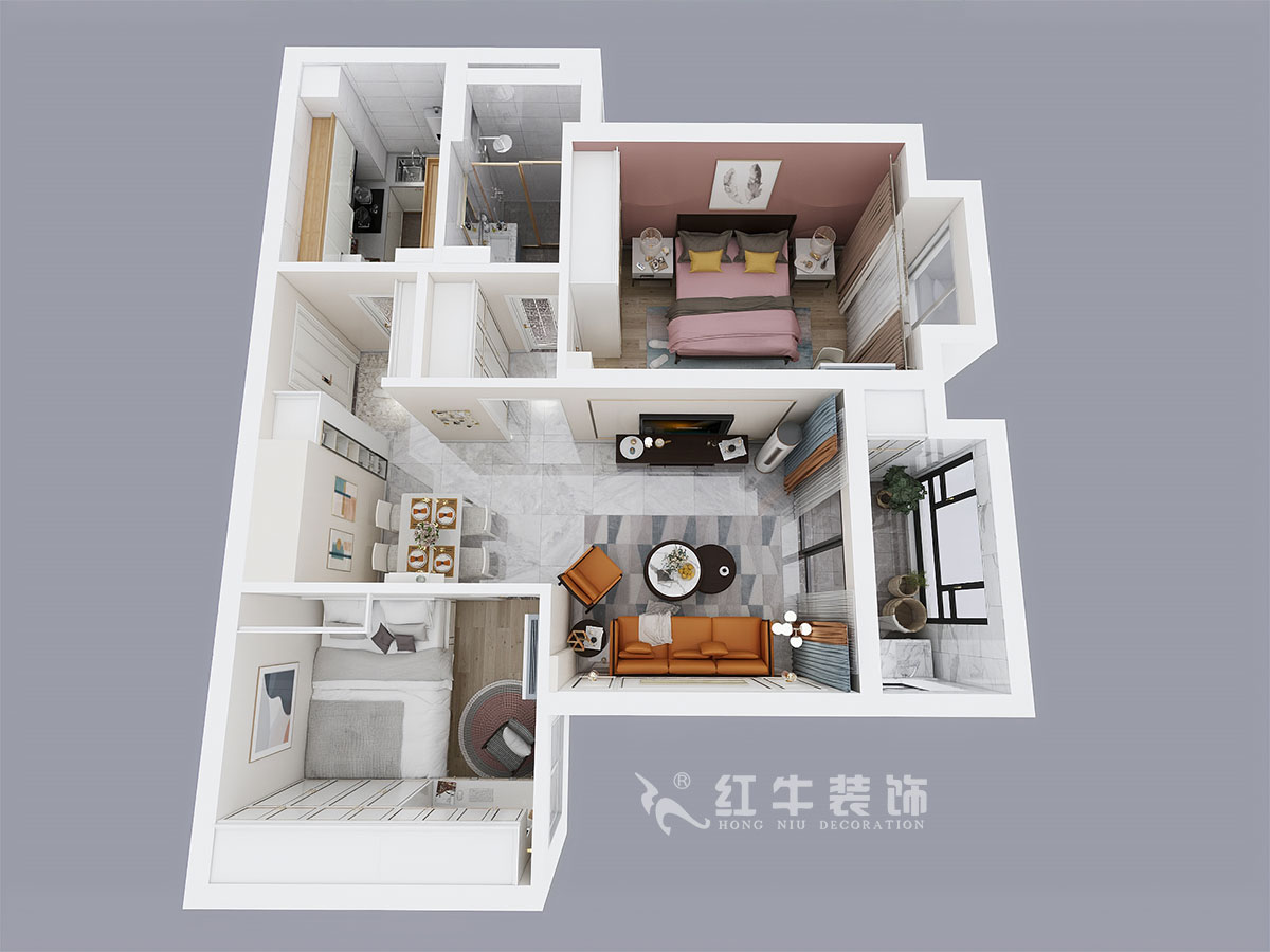 刘萍萍_旭日爱上城5区3-2405-90㎡-轻奢风格_2室2厅1卫(老房装修)_定制家¥124010_全包12