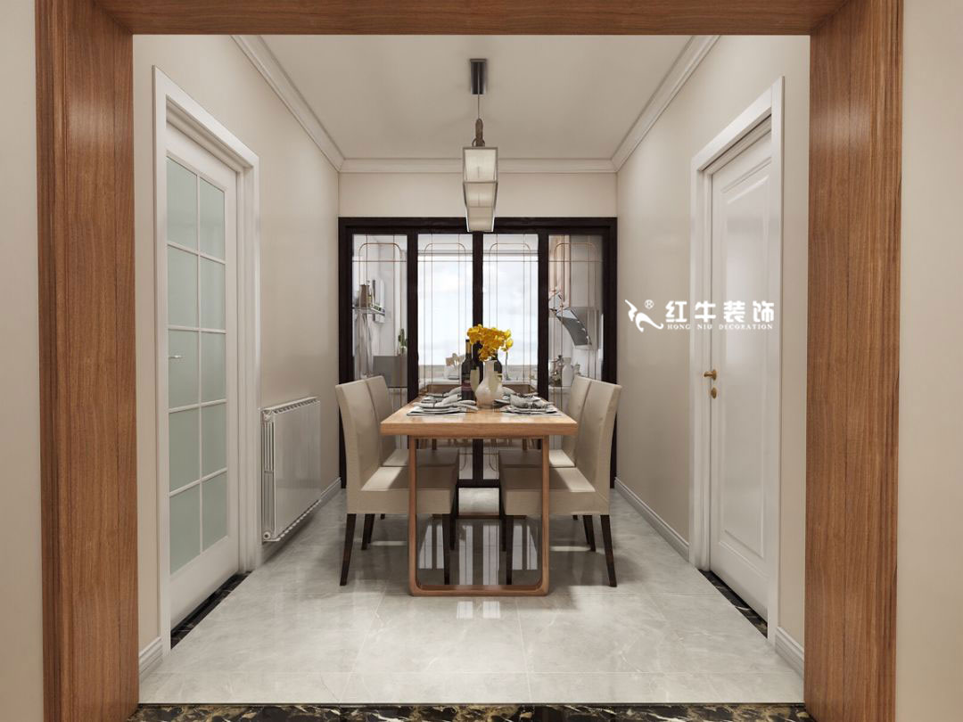 蒋琛_九条巷106㎡现代风“养老房”装修,给设计做减法!05餐厅+logo