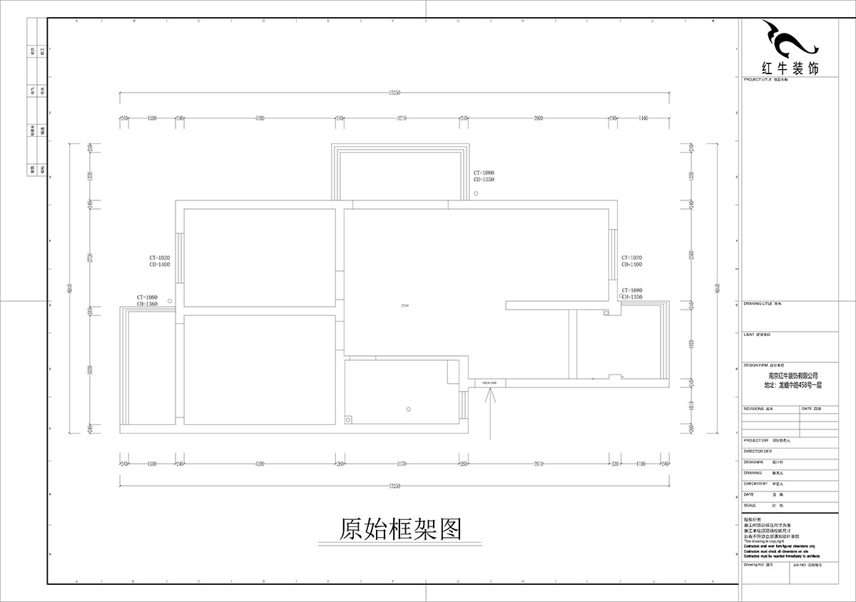 孟宪涛|武定新村5-5-310-90㎡-现代简约风格|2室2厅1卫|老房装修|定制家|全包14万|00_01原始框架图