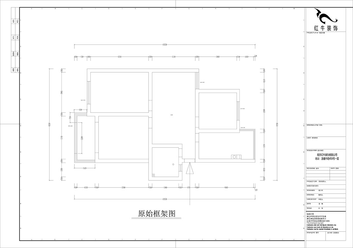 孟宪涛|龙悦山庄7-402-82㎡-现代简约风格|3室2厅1卫|老房装修|定制家|全包12万|00_01原始框架图