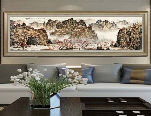 客厅沙发背景墙挂什么装饰画好?四种常用装饰画推荐 领航国际 4