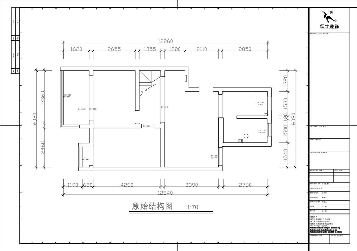 蒋琛|奥体新城翠杉园15-507-(72+40)㎡-中古风|复式|2室1厅1卫+阁楼|老房装修|定制家|全包12万|00_01原始结构图