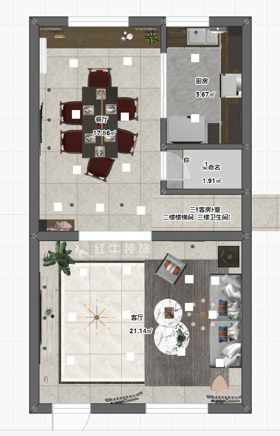 陆利民_香地美舍602-156㎡-新中式风格_5室2厅3卫(新房装修)_定制家¥208000_全包25万00_09一楼彩平图