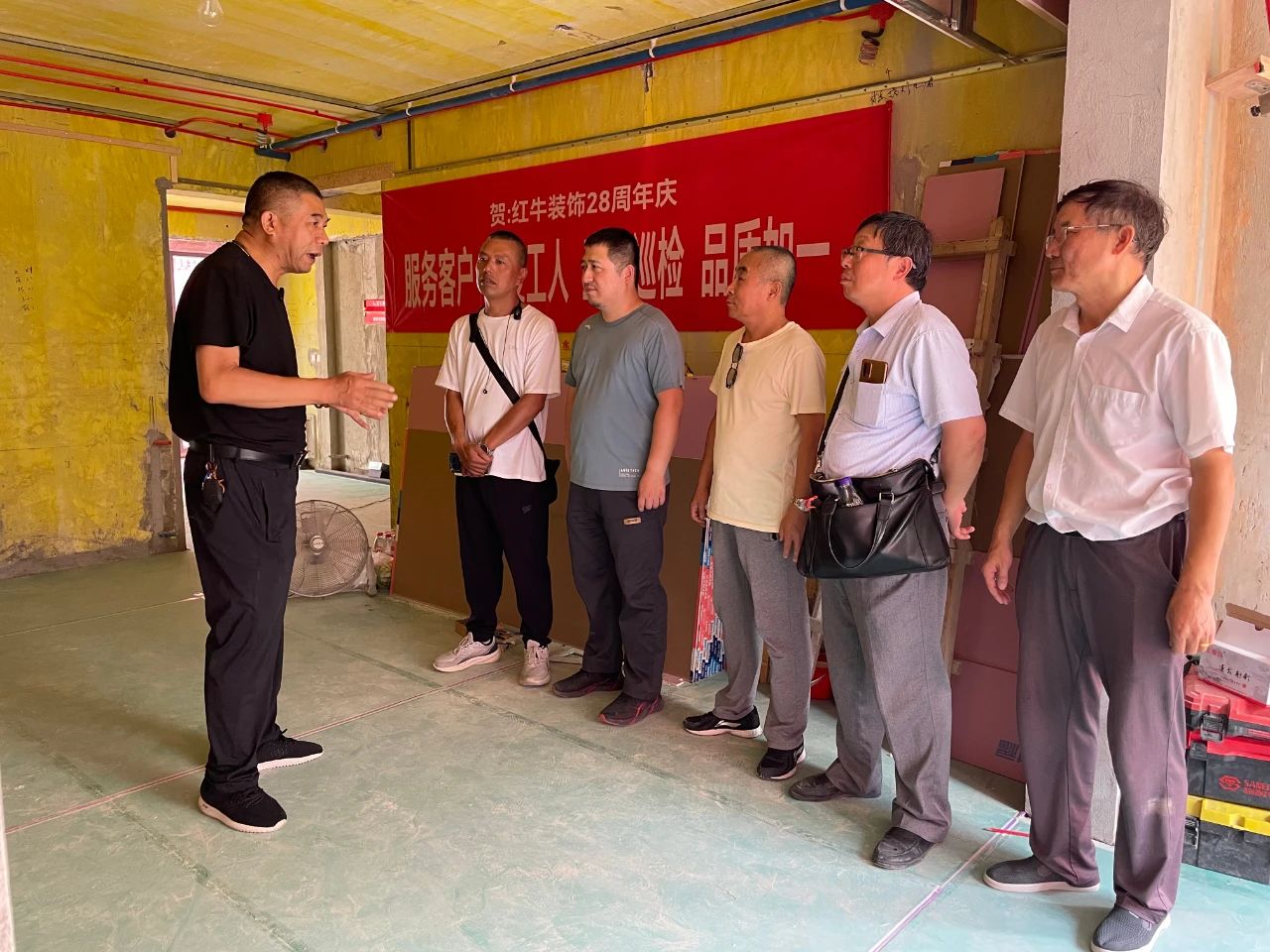 领航国际28周年庆｜服务客户，关爱工人，工地巡检，品质如一！