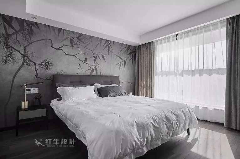 朱明琪_领航国际设计--中垠紫金官邸105㎡（C3户型）新中式风格09效果图欣赏_卧室