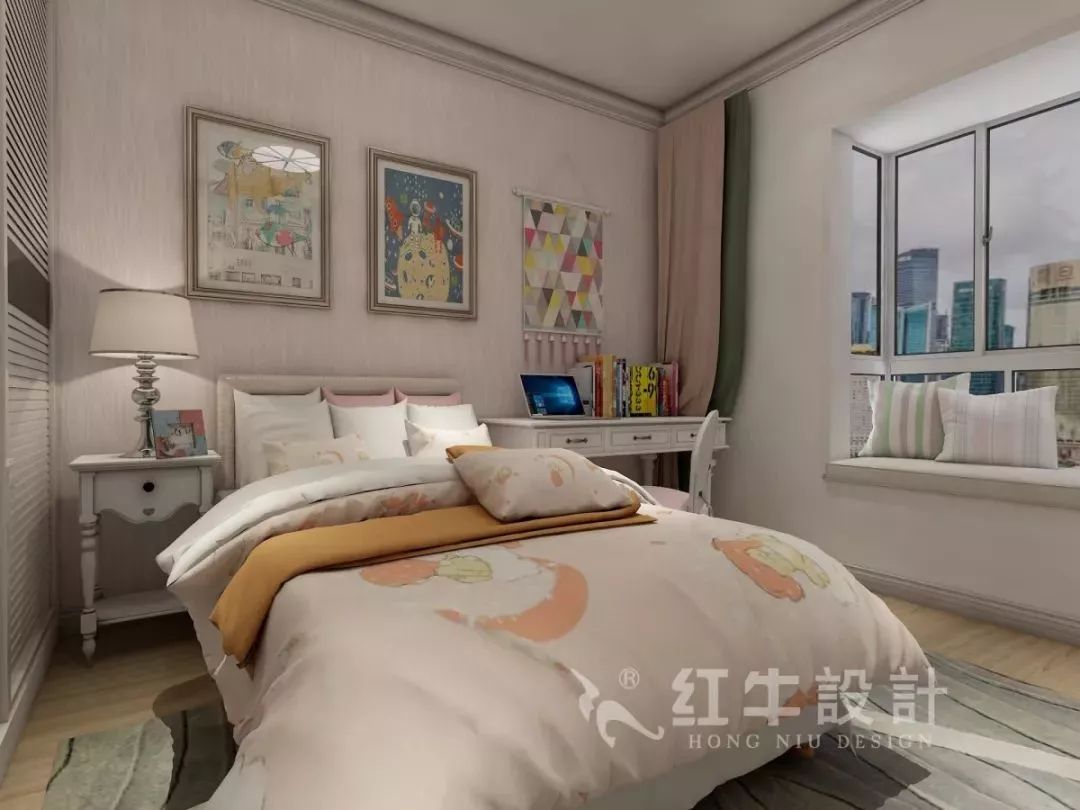 南京老房翻新--即便少掉一个卫生间,也要单独的衣帽间!16仇美蓉_康盛花园115㎡轻奢风格装修效果图_次卧