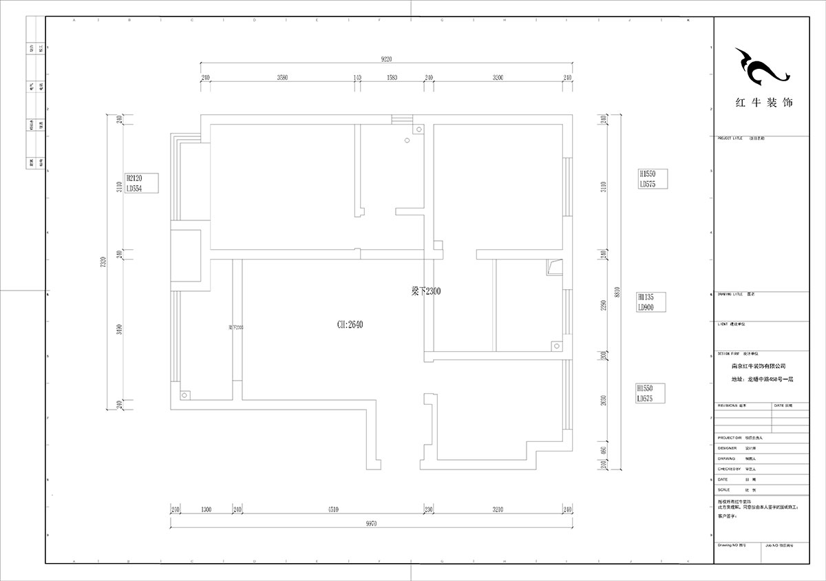 陆利民|文墨花苑10-909-87㎡-现代风格|3室2厅1卫|旧房装修|定制家|全包12万|00_01原始结构图