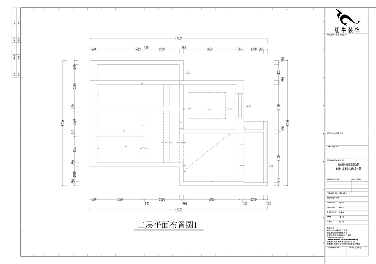 孟宪涛|摄山星城步青苑18-2-604-120㎡-现代简约风格|4室2厅2卫|毛坯房装修|定制家|全包16万|00_02二层原始框架图