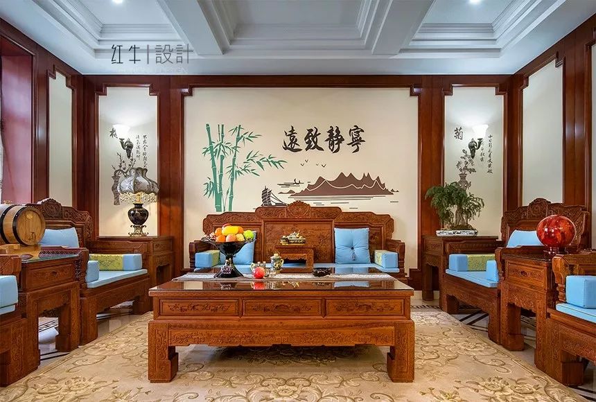 吴波_领航国际设计 · 大宅--280㎡ · 中式古典风格 · 汤山东湖丽岛01