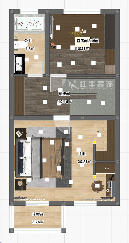 陆利民_香地美舍602-156㎡-新中式风格_5室2厅3卫(新房装修)_定制家¥208000_全包25万00_11三楼彩平图