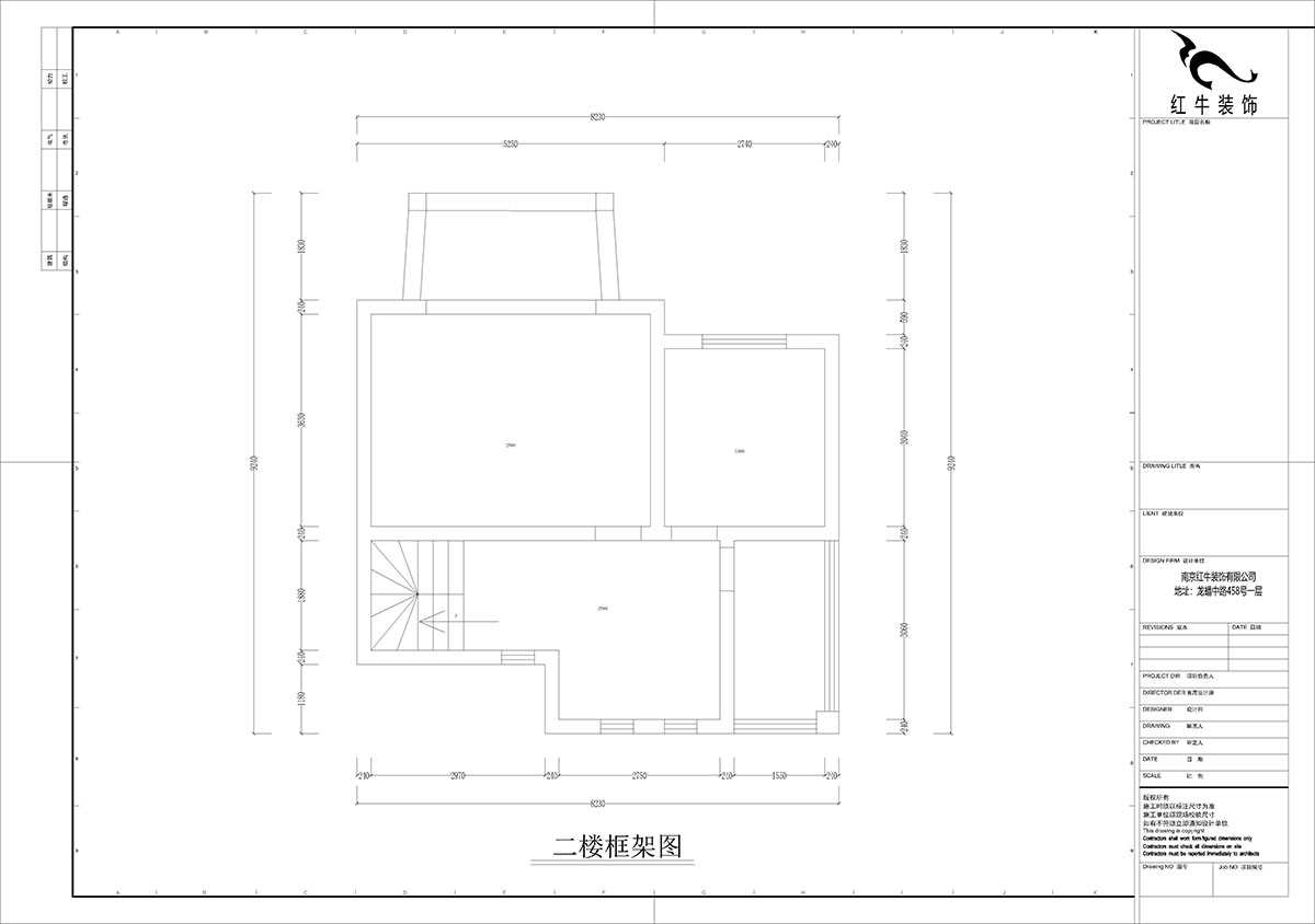 孟宪涛|养龙山庄D-11B-120㎡-现代简约风格|3室2厅2卫|老房装修|定制家|全包14万|00_03二楼框架图