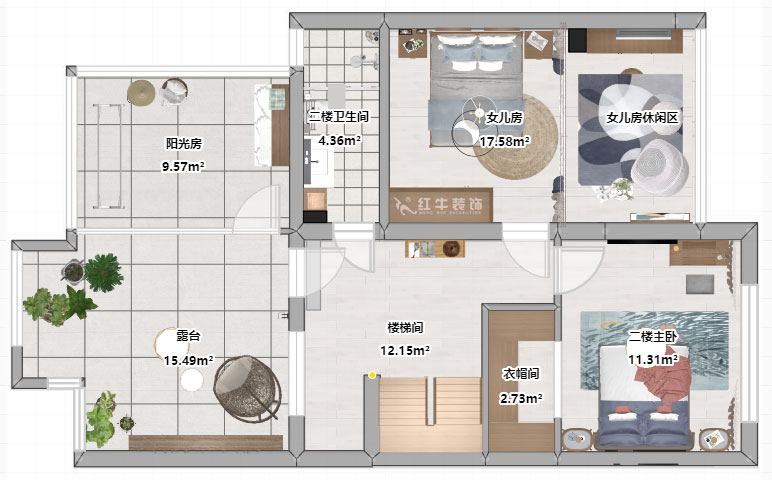 吴波|钱塘望景20-2-505-140㎡-现代风格|4室2厅2卫|旧房装修|定制家¥171024|全包17