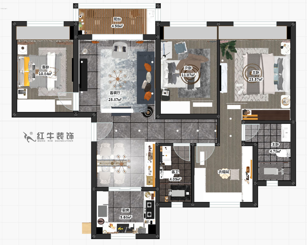 贾庭_宝华碧桂园大学印象25-1-502室-109㎡-简欧轻奢风格_3室2厅2卫(精装修重新装修)_定制家¥149148_全包14