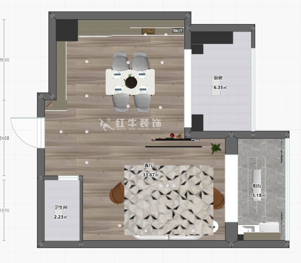 陆利民|圣淘沙6-711-120㎡-现代风格|复式|2室2厅2卫|新房装修|定制家¥162600|全包16